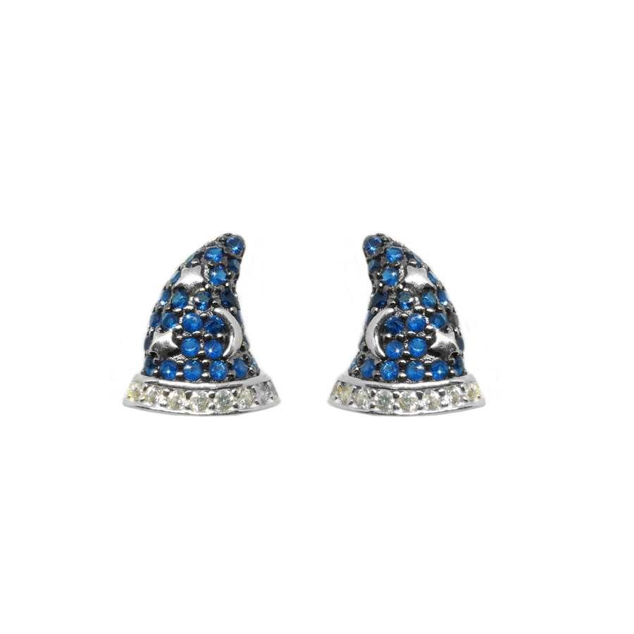 Pendientes de Plata con Circonitas de color - Sombrero Mago