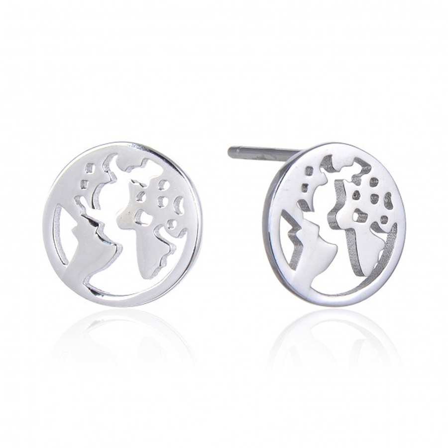 Pendientes de Plata Lisa - Mundo