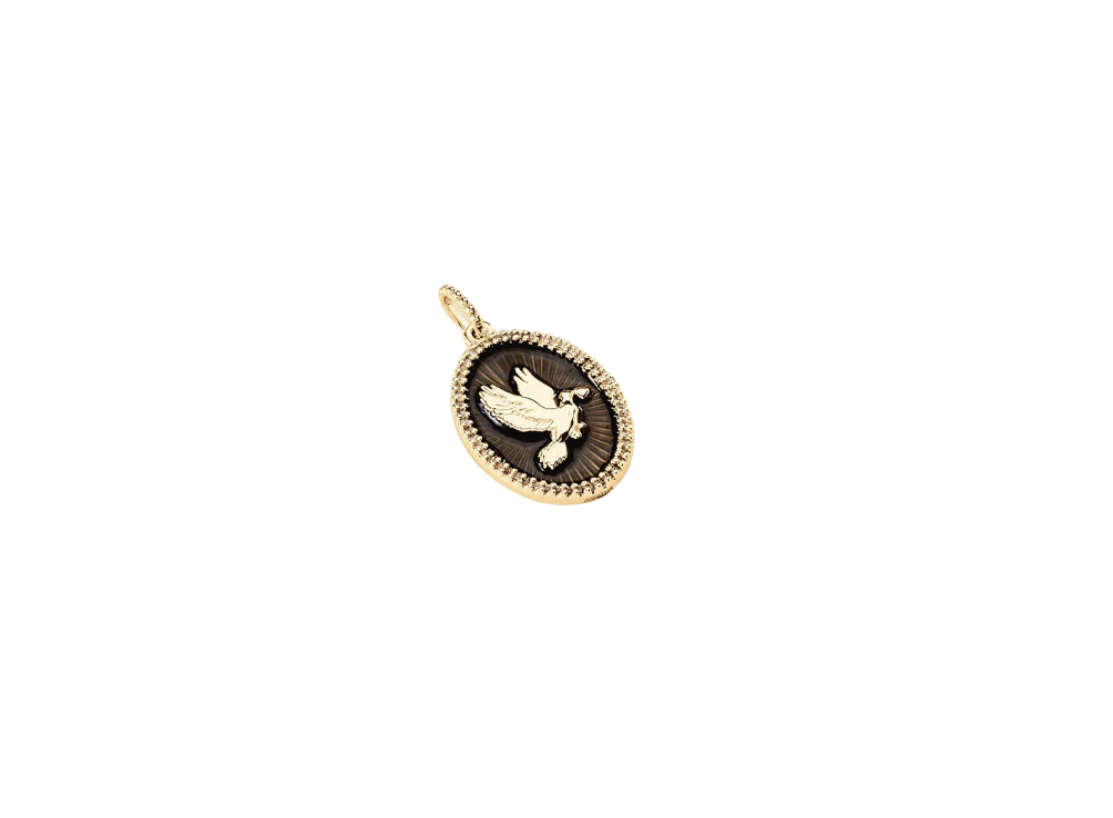 Colgante pombo negro oro María Pombo colección Lucky