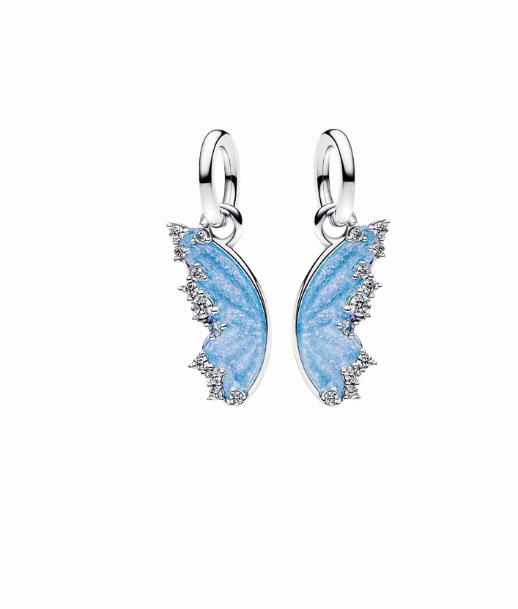 Charm Colgante Divisible Mariposa Plata de primera ley
