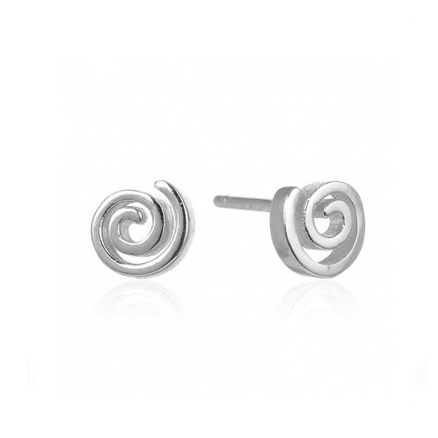 Pendientes de Plata Lisa - Espiral