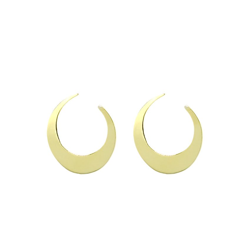 Pendientes de Plata Dorada - Aro Moderno